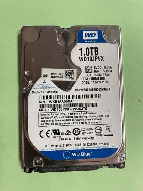 WD Blue 1TB Laptop HDD
