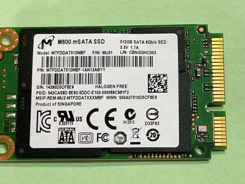 Micron 512GB M SATA SSD