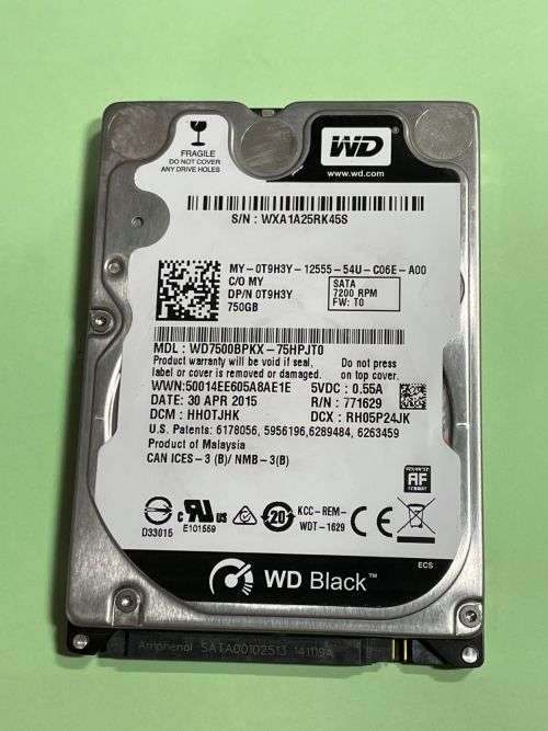 Western Digital 750GB Laptop HDD