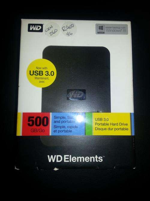 WD 500GB portable hard drive