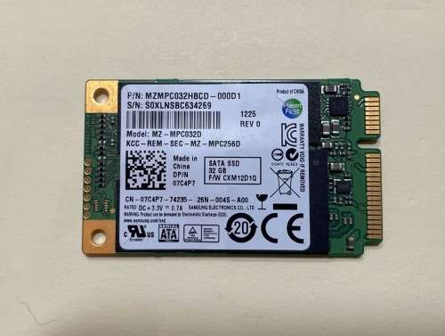 Samsung 32GB mSATA SSD