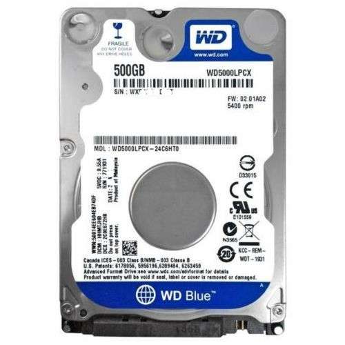 Western Digital 500GB Laptop HDD