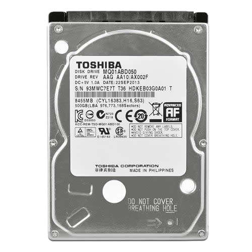 Toshiba 500GB Laptop HDD