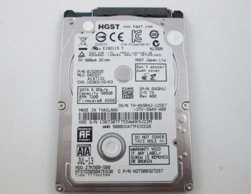 HGST 500GB Laptop HDD