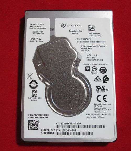 Seagate BarraCuda Pro 500GB Laptop HDD