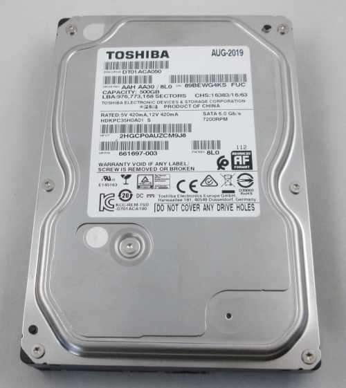 Toshiba 500GB Desktop HDD