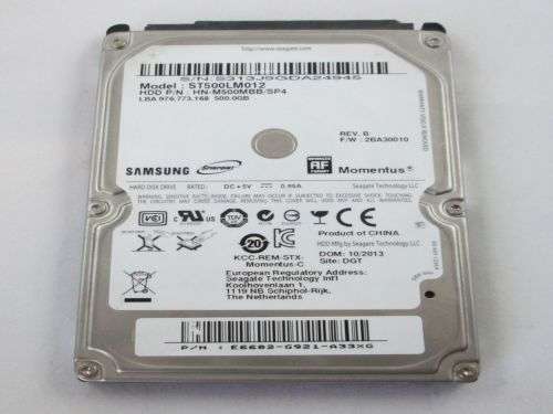 Samsung 500GB Laptop HDD