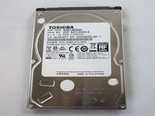 Toshiba 500GB Laptop HDD