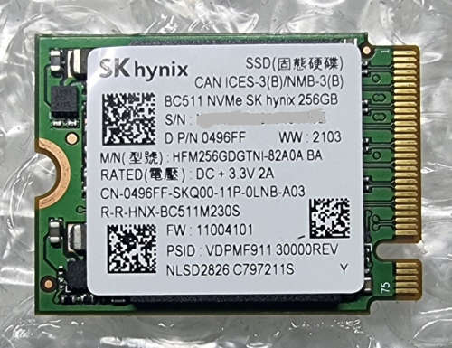 SK Hynix 256GB NVMe M.2 2230 SSD