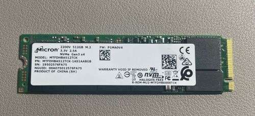 Micron 2200V 512GB M.2 2280 NVMe SSD