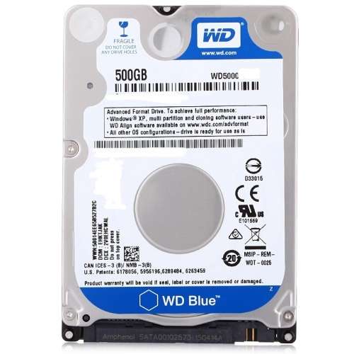 WD Blue 500GB Laptop HDD