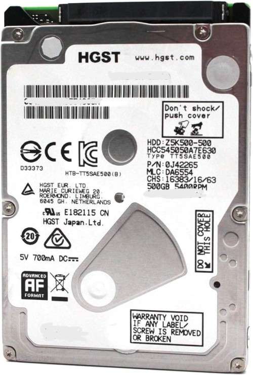 Hitachi 500GB Laptop HDD