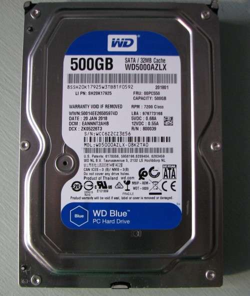 WD Blue 500GB Desktop HDD