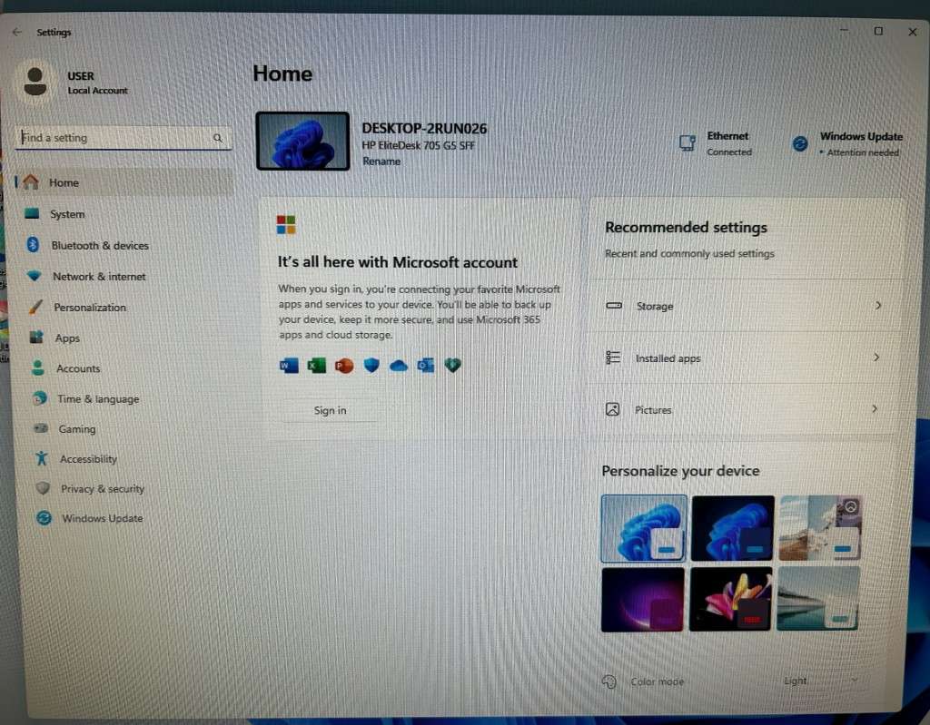 HP EliteDesk 705 G5 SFF AMD Ryzen 5 3400G Pro 512GB/1TB/16GB/Win 11 Pro