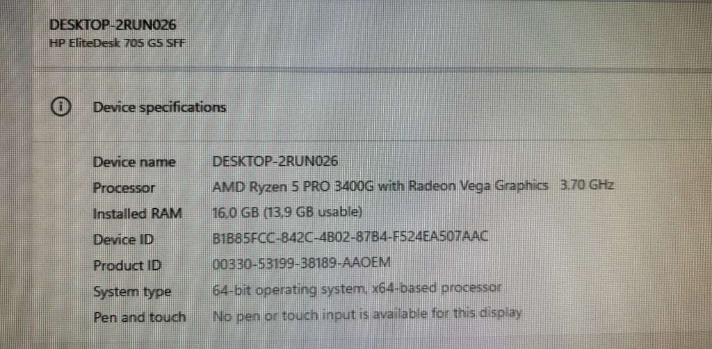HP EliteDesk 705 G5 SFF AMD Ryzen 5 3400G Pro 512GB/1TB/16GB/Win 11 Pro
