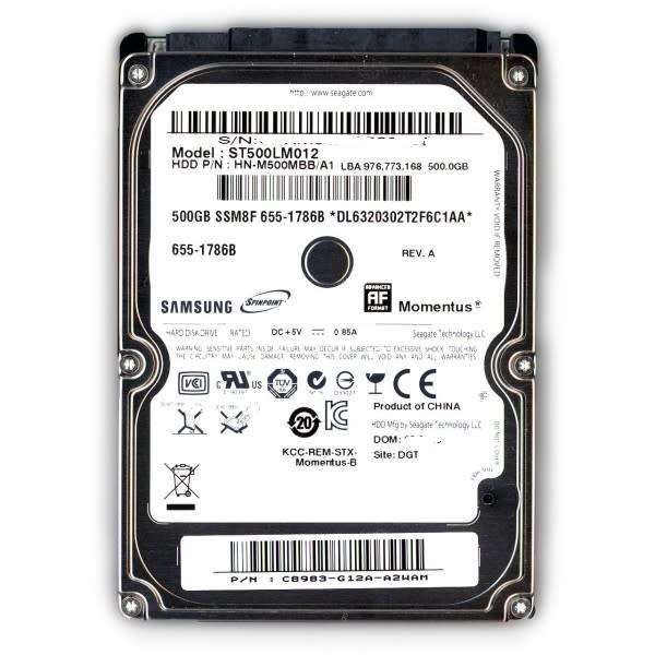Samsung/Seagate 500GB Laptop HDD
