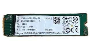 SK HYNIX 512GB M.2 2280 PCIe Gen 3 SSD