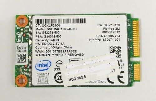 Intel 24GB mSATA SSD