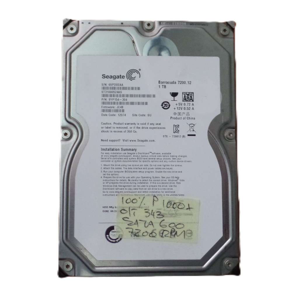 Seagate Barracuda 1TB Desktop HDD *READ FULL DESCRIPTION*