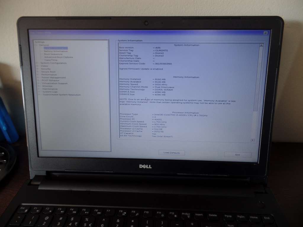 Dell Vostro 3558 Core i3 4th Gen 512GB SSD 8GB RAM Windows 10 Pro