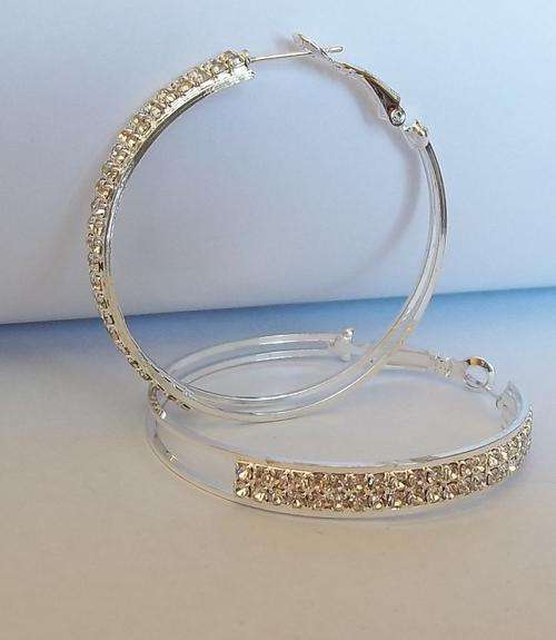 LOOK AT THIS!..... THIS IS THE MOST BEAUTIFUL HOOP EARRINGS - DON'T MISS PLACE YOUR BID NOW
