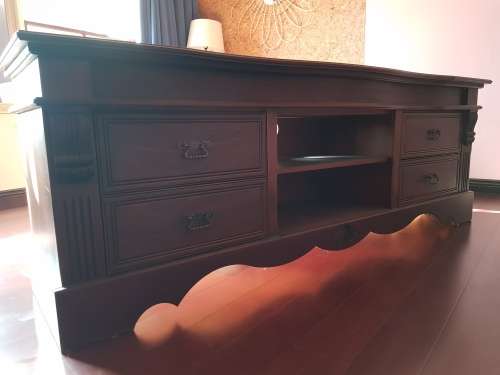 Solid Wood Wetherlys TV Stand Unit - As New