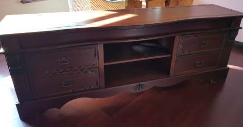 Solid Wood Wetherlys TV Stand Unit - As New