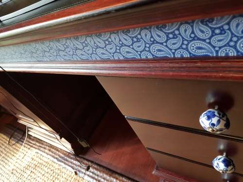 Solid Wood Wetherlys Desk - As New - Blue Strip Removable