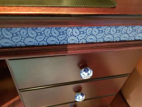 Solid Wood Wetherlys Desk - As New - Blue Strip Removable