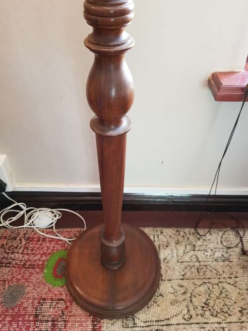 Floor Lamp and Shade - As New - Solid Wood