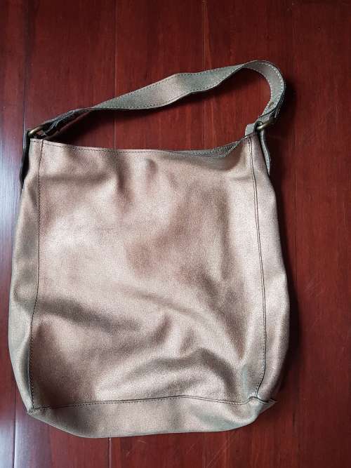 Leather Bag - As New - Metallic Gold