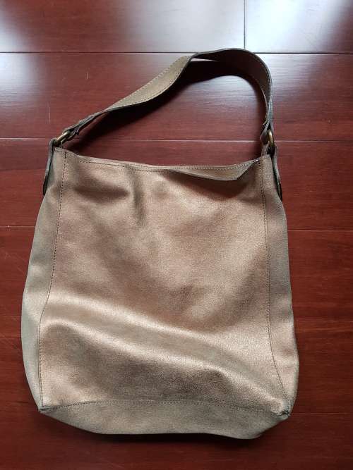 Leather Bag - As New - Metallic Gold