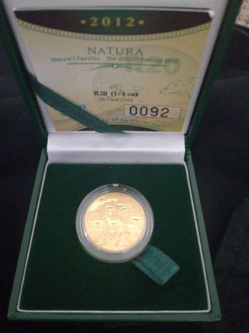 2012 Natura - African Painted Wolf - 1/4 oz Gold