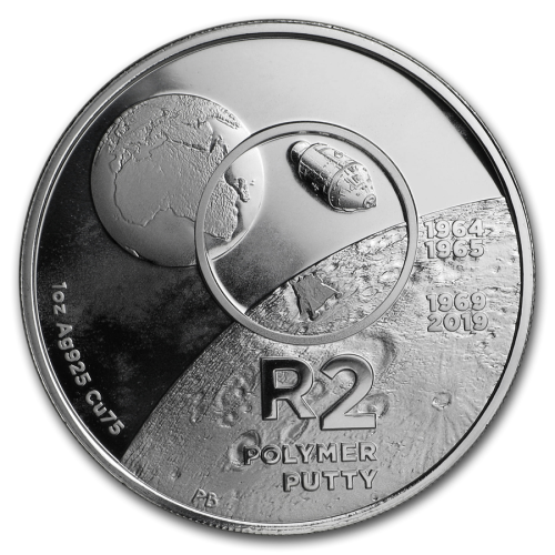 Brand New - 2019 Privy Mark Krugerrand and Crown 1969 South African Polymer on the moon- # 500 Mint