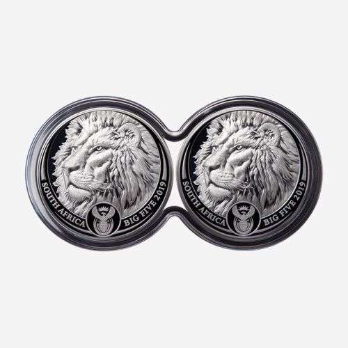 2019  Big 5 Lion Silver 1 oz twin proof set