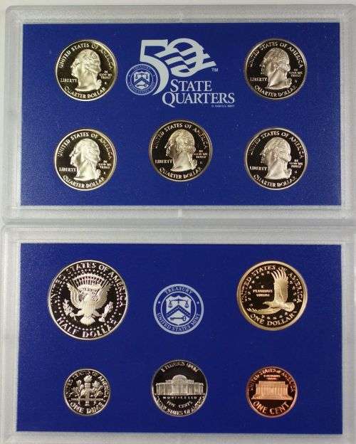 2003 S United States Mint 10 Coin Proof Set Original Box and COA