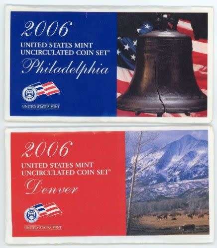 2006 Philadelphia and Denver US Mint Uncirculated 20 Coin BU Set