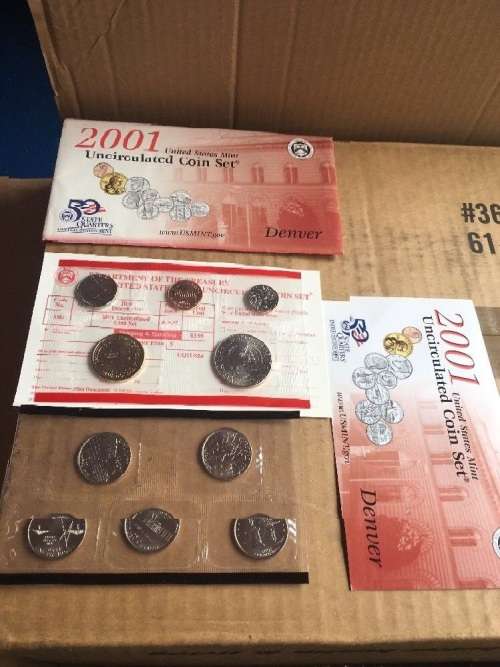 2001 Denver US Mint Uncirculated 10 Coin BU Set