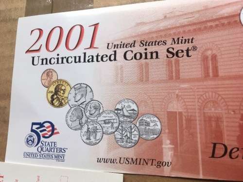 2001 Denver US Mint Uncirculated 10 Coin BU Set