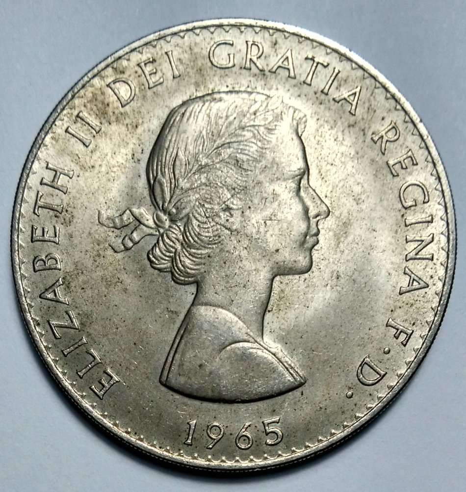 1965 GREAT BRITAIN SIR WINSTON CHURCHILL CROWN COMMEMORATIVE COIN