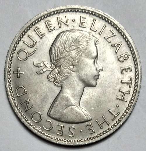 1964 NEW ZEALAND - One Florin Coin - Queen Elizabeth II