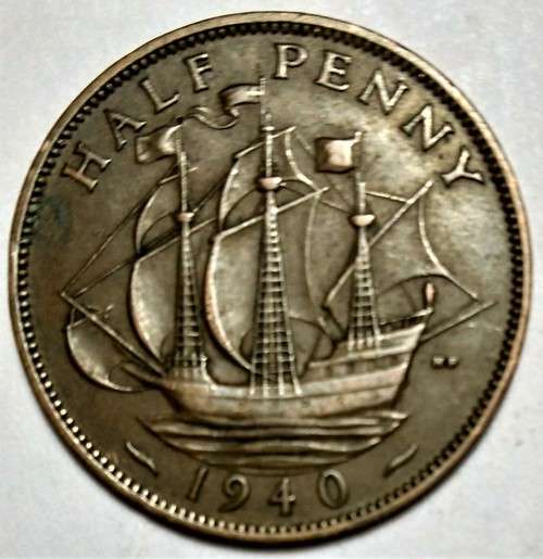 1940 Great Britain - Half Penny - King George VI