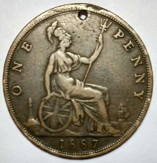 1887 Great Britain - 1 Penny - Queen Victoria (2nd portrait)