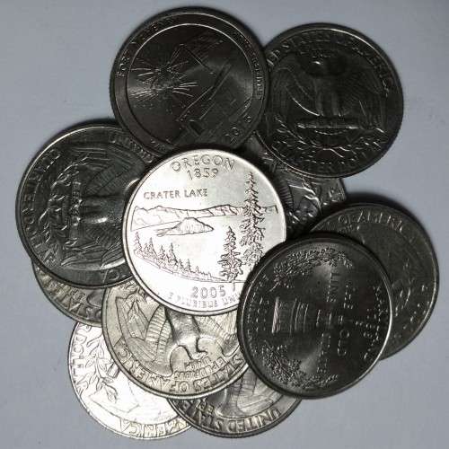 12 x UNITED STATES QUARTERS - Various Dates - Various Mints - iNCLUDES 3 X STATE QUARTERS