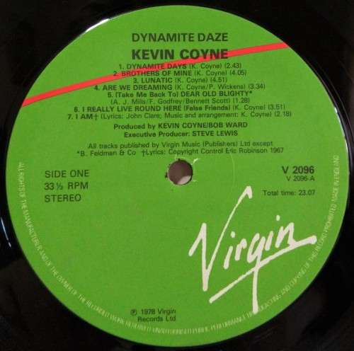 1978 KEVIN COYNE - DYNAMITE DAZE - VINYL LP VG + / SLEEVE VG +
