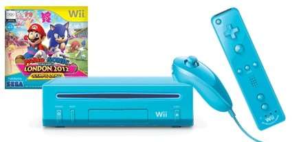 Nintendo Wii Console Blue + Mario & Sonic