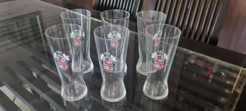 Set of 6 Becks fine beer glasses  350ml - Possibly circa 1960s/70s
