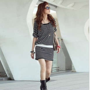 Stunning  black dress with white spot