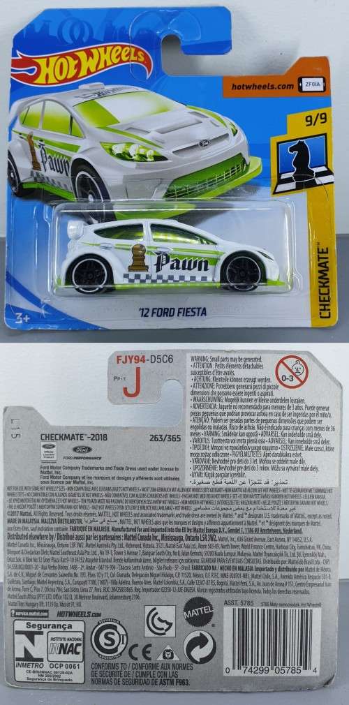Hotwheels Diecast Hot Wheels 164 - `12 Ford Fiesta (Checkmate)