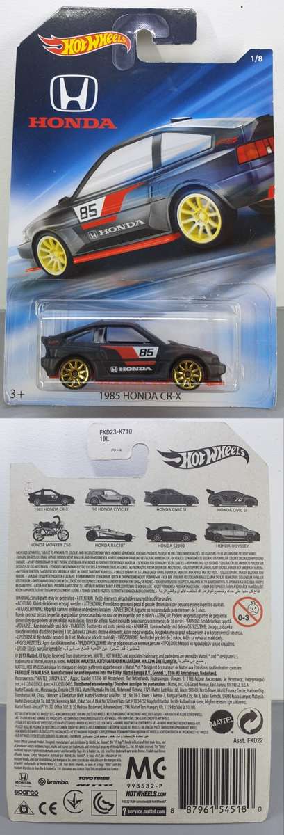 Hotwheels Diecast Hot Wheels 1:64 - 1985 Honda CR-X